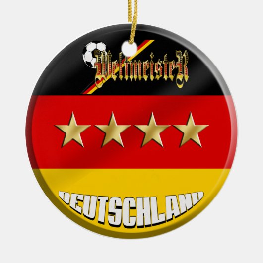 Duitsland Voetbal Keramisch Ornament (Voorkant)