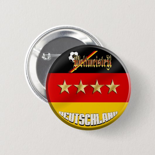 Duitsland Voetbal Ronde Button 5,7 Cm (Voorkant /achterkant)