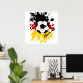 Duitsland voetbal splash artwork-supporter poster (Thuiskantoor)