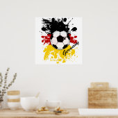 Duitsland voetbal splash artwork-supporter poster (Keuken)