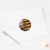 Duitsland Voetbal vlag gestreepte voetbal geschenk Ronde Sticker (Envelop)