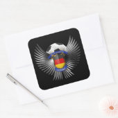 Duitsland voetbalkampioenen vierkante sticker (Envelop)