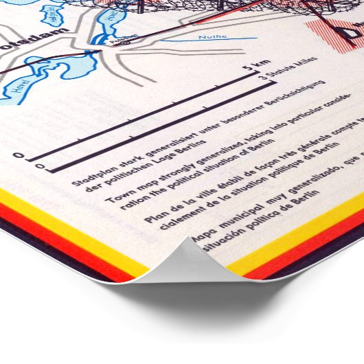 " Duitsland: WALL-kaart 1962 ... Poster (Hoek)