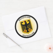 Duitsland Wapen Cirkelvorm Ronde Sticker (Envelop)