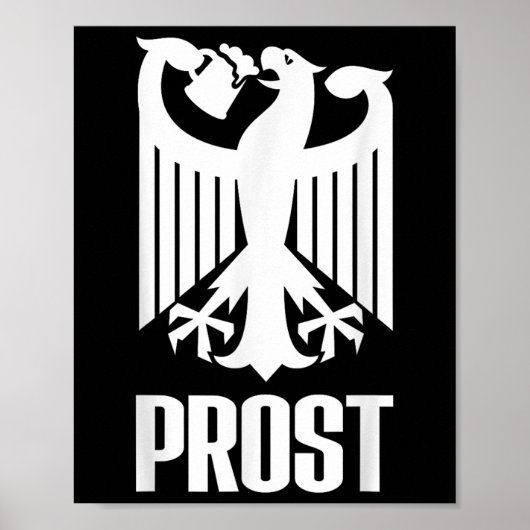 Duitsland Wapen Eagle Beer Prost Poster (Voorkant)