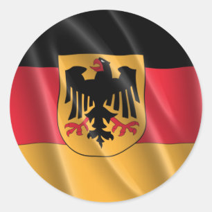 DUITSLAND WAPEN RONDE STICKER