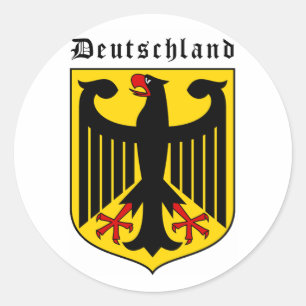 Duitsland wapenschild ronde sticker