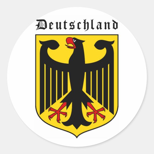 Duitsland wapenschild ronde sticker (Voorkant)