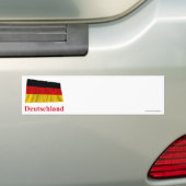 Duitsland Waving Flag met naam in het Duits Bumpersticker (Op auto)