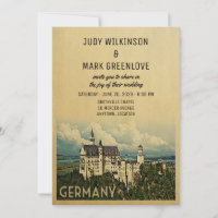 Duitsland Wedding Invitation Neuschwanstein Castle