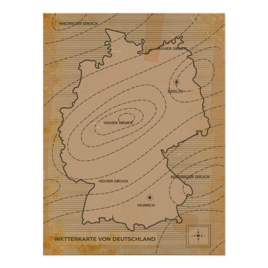 Duitsland weerbericht perfect poster (Voorkant)