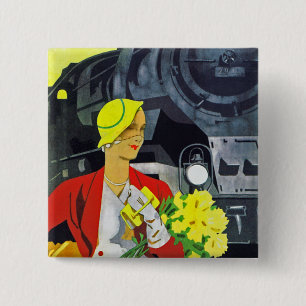 Duitsland wil je zien vierkante button 5,1 cm