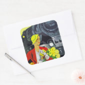 Duitsland wil je zien vierkante sticker (Envelop)