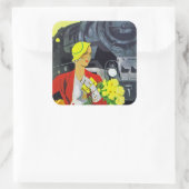 Duitsland wil je zien vierkante sticker (Tas)