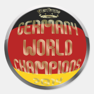 Duitsland World Champions 2014 Soccer Ronde Sticker