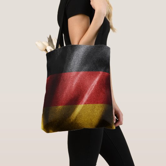 Duitsland zijde vlag tote bag (Dichtbij)