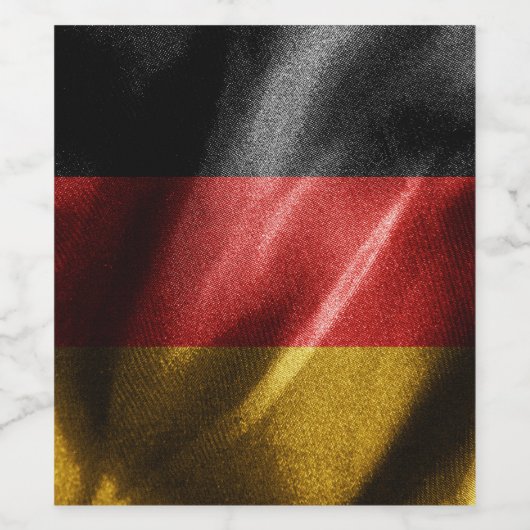 Duitsland zijde vlag wijn etiket (Enkel label)