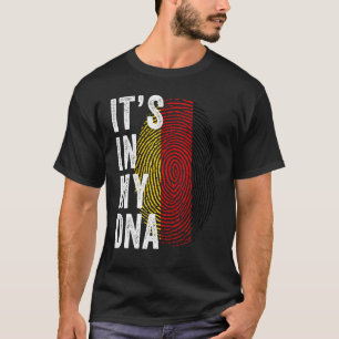 Duitsland zit in mijn DNA Cute German Fingerprint T-shirt