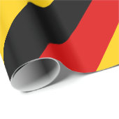 Duitsland: zwarte rode gele goudstrepen cadeaupapier (Rol Hoek)