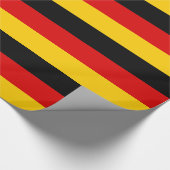 Duitsland: zwarte rode gele goudstrepen cadeaupapier (Hoek)