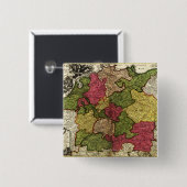 DuitslandPanoramaDuitsland Vierkante Button 5,1 Cm (Voorkant /achterkant)