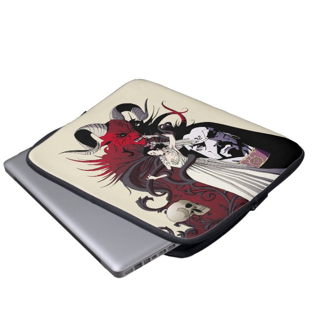 Duivel Armstoel laptophoes Laptop Sleeve (Voorkant onderkant)