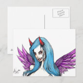 Duivel blik in haar oog briefkaart (Voorkant / Achterkant)