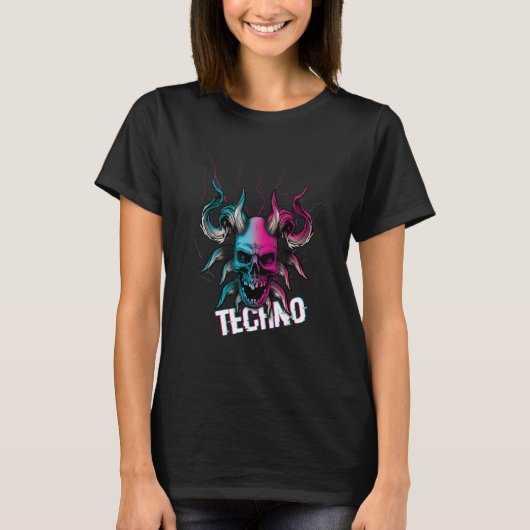 Duivel Bot Tekno Rave Muziek Harde Techno Raver Do T-shirt (Voorkant)