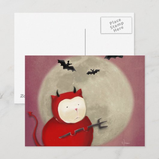 Duivel Briefkaart (Voorkant / Achterkant)