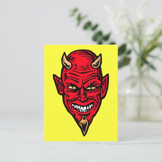 duivel briefkaart (Staand voorkant)