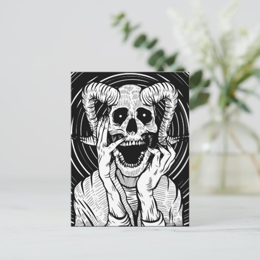 duivel briefkaart (Staand voorkant)