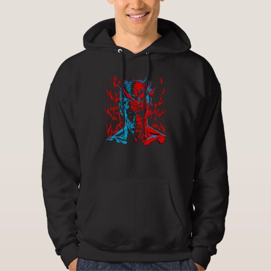 Duivel Demon Belphegor Hoodie (Voorkant)