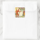 Duivel Demon Fruit Lamp Menu Vierkante Sticker (Tas)