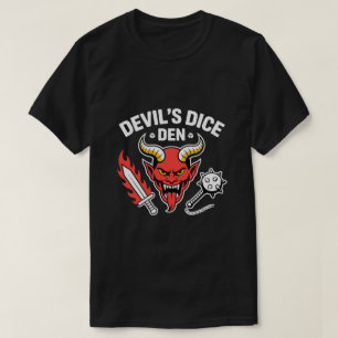 Duivel Dobbelsteen Hol RPG Gamer T‑Shirt – Rode De T-shirt