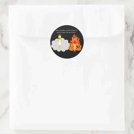 Duivel en Engel Stickers (Tas)