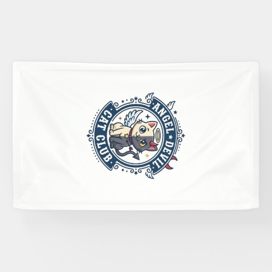 Duivel Engel Kat Kat Moeder Cadeau Idee - Engel Du Spandoek (Horizontaal)