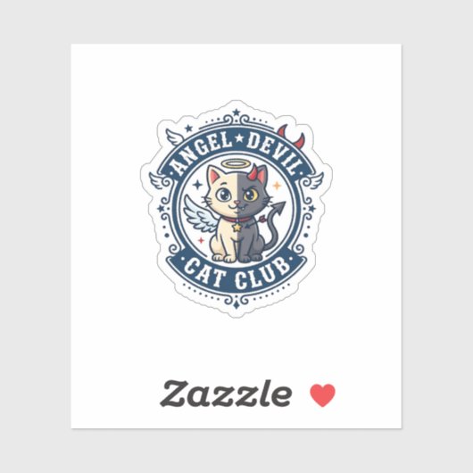 Duivel Engel Kat Kat Moeder Cadeau Idee - Engel Du Sticker (Vel)