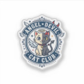 Duivel Engel Kat Kat Moeder Cadeau Idee - Engel Du Sticker (Voorkant)