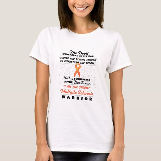 Duivel fluisterde - Multiple Sclerosis Warrior Sup T-shirt (Voorkant)