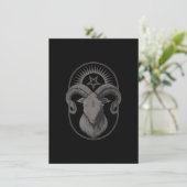 Duivel Geit Pentagram Baphomet Satan Occult Satani Kaart (Staand voorkant)