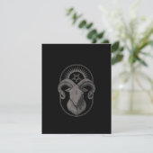 Duivel Geit Pentagram Baphomet Satan Occult Satani Kaart (Staand voorkant)
