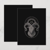 Duivel Geit Pentagram Baphomet Satan Occult Satani Kaart (Voorkant / Achterkant)