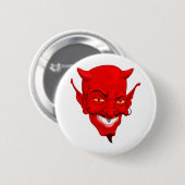Duivel gezicht ronde button 5,7 cm (Voorkant /achterkant)