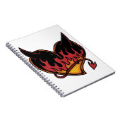 Duivel Hart Spiraal Notebook Notitieboek (Rechterzijde)
