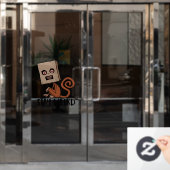 duivel, hel, schattig, demon, kwaad, satan, hallow raamsticker (Kantoordeur)