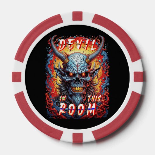 Duivel in deze kamer poker chips (Voorkant)