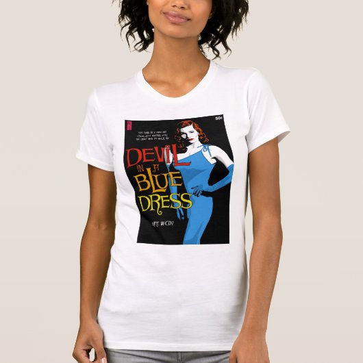 Duivel in een blauwe dress t-shirt (Voorkant)
