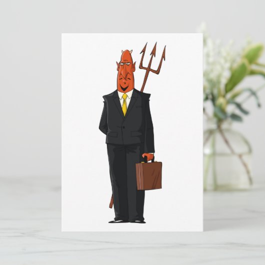 Duivel in een pak kaart (Staand voorkant)