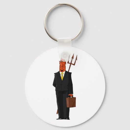 Duivel in een pak sleutelhanger (Achterkant)
