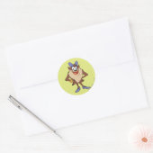 Duivel in Kleur Ronde Sticker (Envelop)